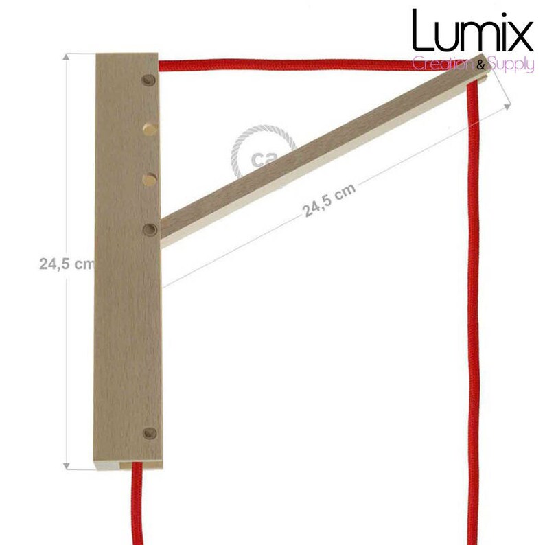 Système de fixation murale réglable en bois pour lampe portable - Support pour lampe portable - Pinocchio1