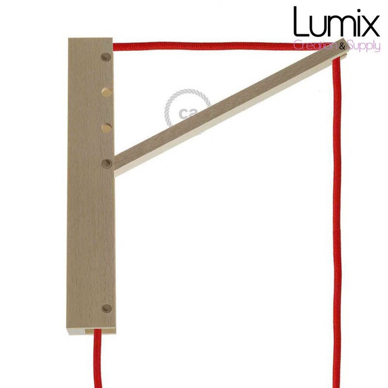 Système de fixation murale réglable en bois pour lampe portable - Support pour lampe portable - Pinocchio1